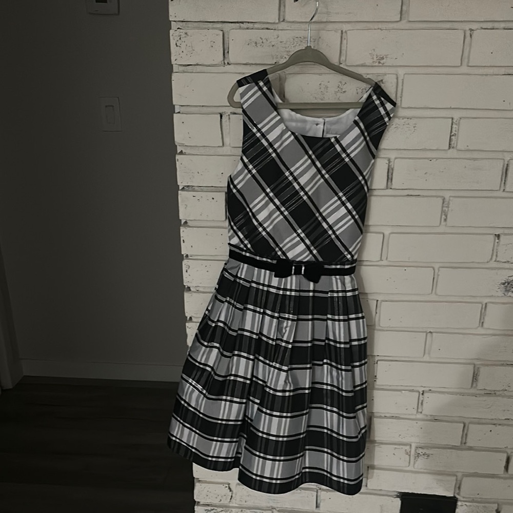 Jona Michelle Black and White Formal Dress